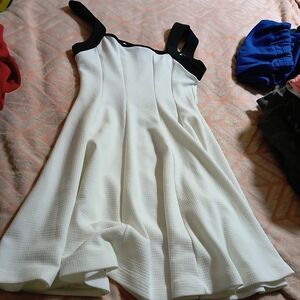 Forever 21 White Asymmetrical Fit-and-Flare Cocktail Dress